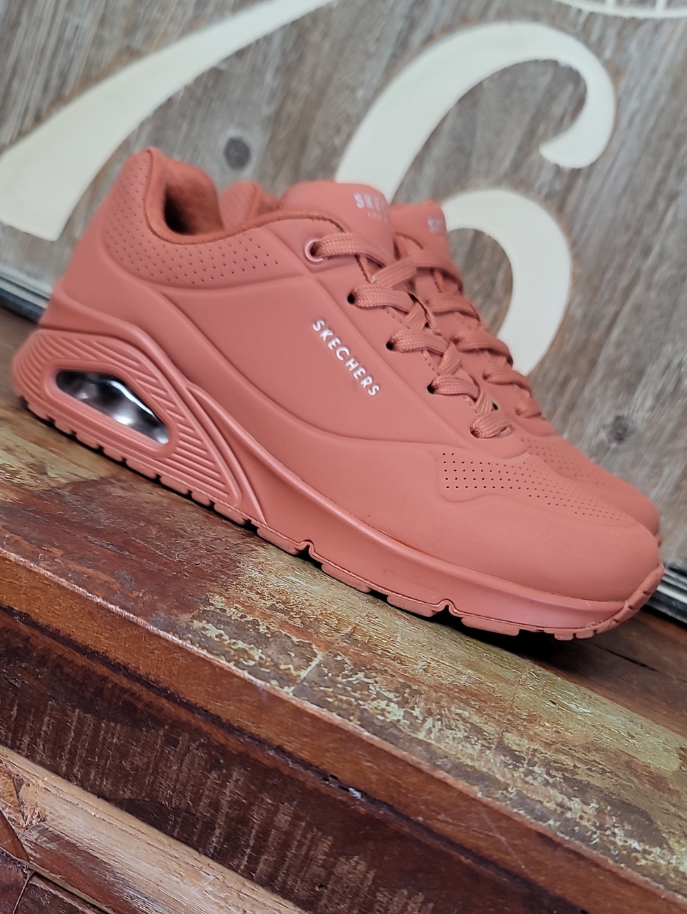 Skechers Uno Women's 'Stand On Air' "Coral Rust" Wmns 7.5 Good Condition